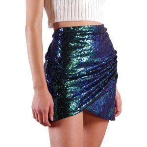 Tulip Hem Sequin Bodycon Skirt NWT